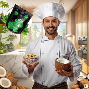 Nustino – Manteiga de amendoim em pó – Coconut (sem adição de açúcar) 400 g