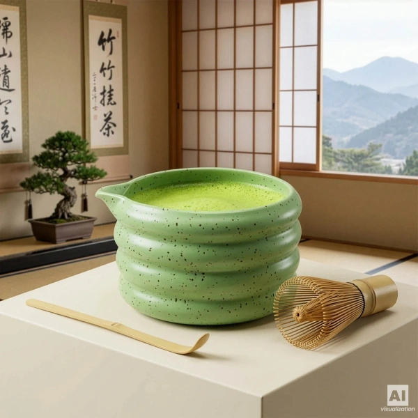 Conjunto de preparação de chá Matcha: matcha 100g + acessórios
