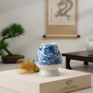 Conjunto cerimonial para preparar chá matcha: matcha BIO japonesa 30g + acessórios