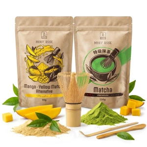 Kit para Matcha Latte colorido: Matcha + Yellow Matcha + acessórios