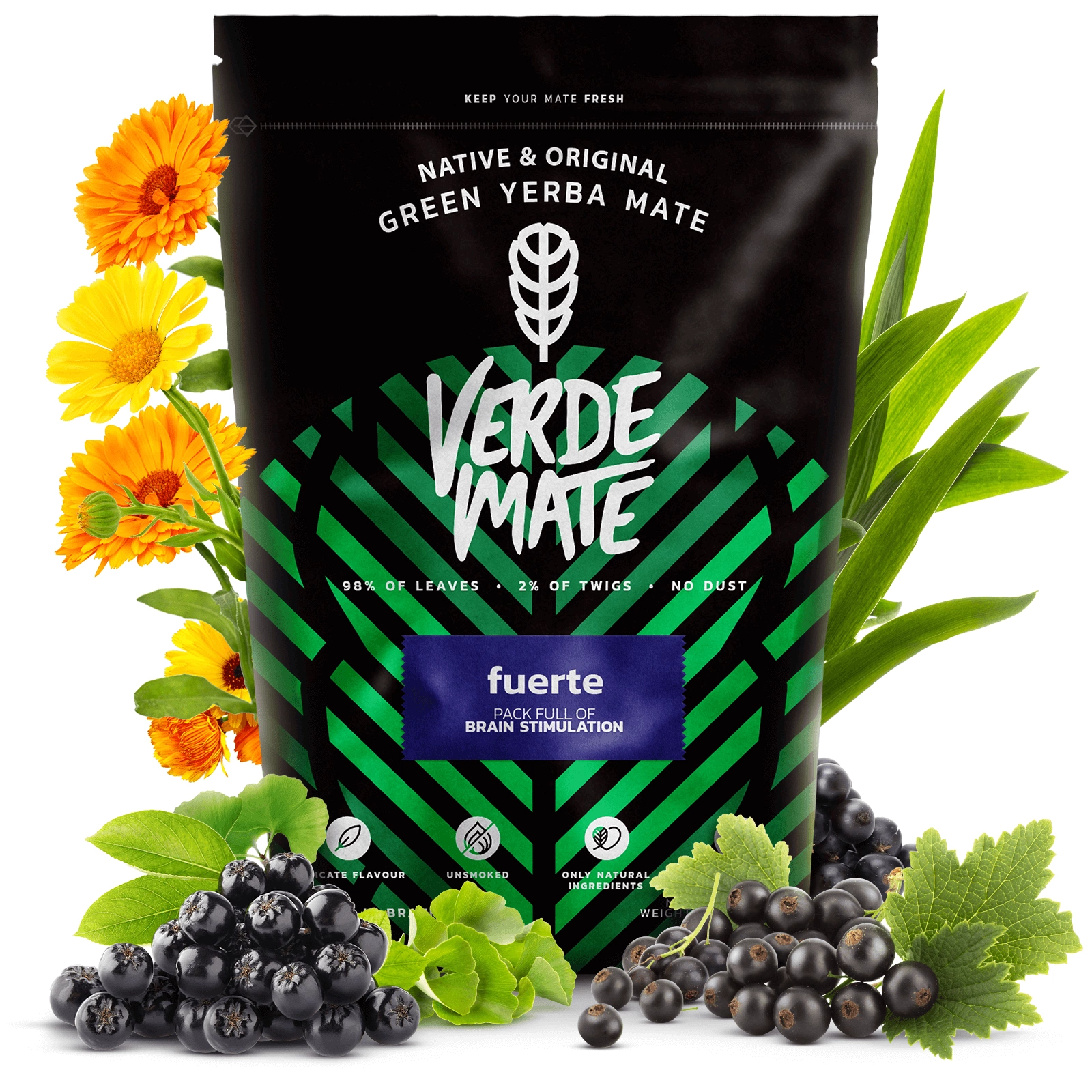Yerba Mate Fuerte packaging