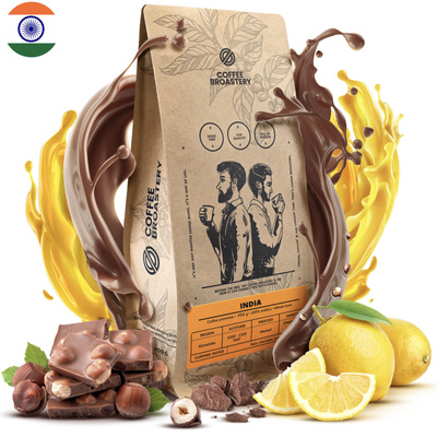 Coffee Broastery - Café em grão inteiro India Karnataka Premium 1kg