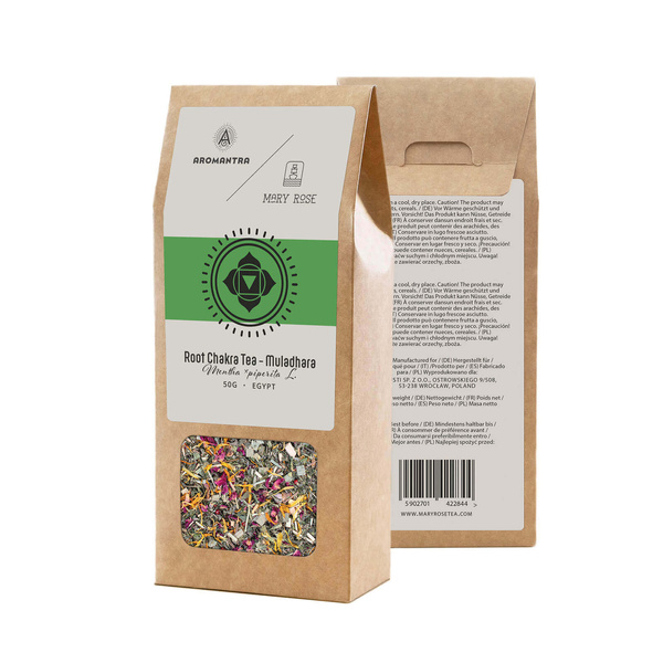 Conjunto para Chacra Raiz (Muladhara): chá de chakra + pedra mágica