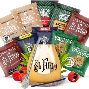 Conjuto de Erva Mate 10x50g Calabaza + Bombilla