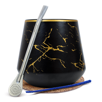 Conjunto de acessórios para erva mate: Cuia + Bombilla