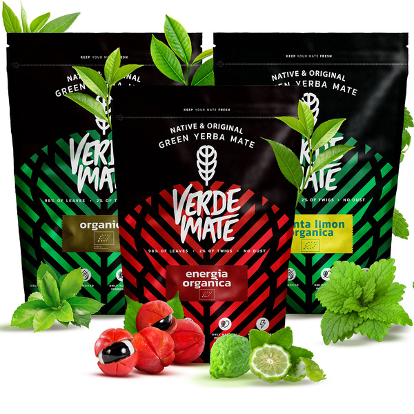Conjuto de Erva Mate Verde Mate BIO 3x400g
