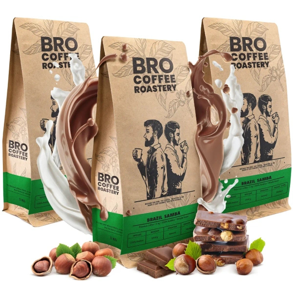 Conjuto de Bro Coffee Roastery Brazil Samba 3x1kg (3kg)