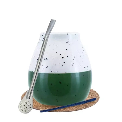 Yerba Mate LARGE CALABASH bombilla set