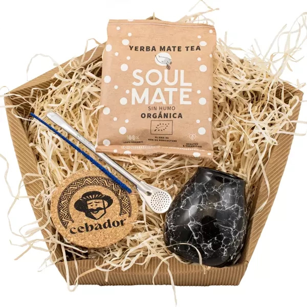 Conjunto de oferta de Erva Mate: Soul Mate Energia 50g + Calabaza + Bombilla