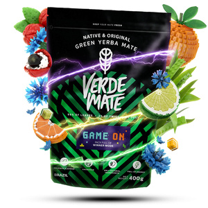 Conjuto de Erva Mate Verde Mate Game On 400g 0,4kg Calabaza + Bombilla