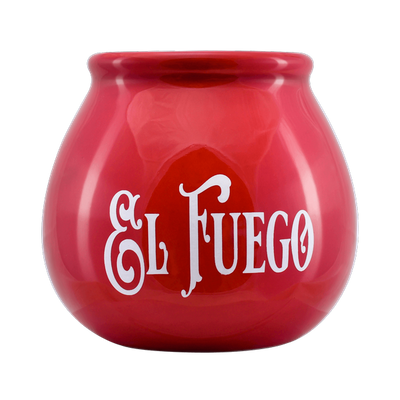 Calabaza de cerâmica com o logótipo El Fuego (vermelho) 300ml