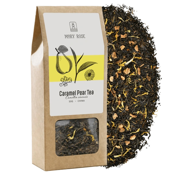 Conjunto-presente de chás de folhas Mary Rose: sabores variados 6x50g