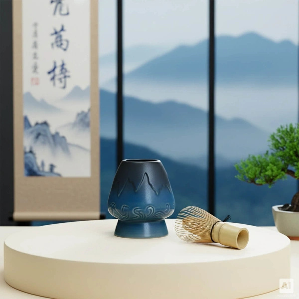 Conjunto de presente: matcha japonês premium + matchawan + acessórios de bambu