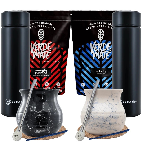 Yerba Verde Mate Thermos Set for Two 1000g