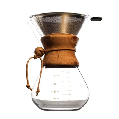 Cafeteira estilo Chemex 800 ml + filtro reutilizável