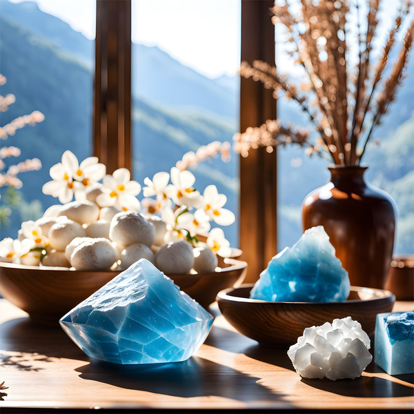 Calcite azul (pedra bruta) 1 unid.