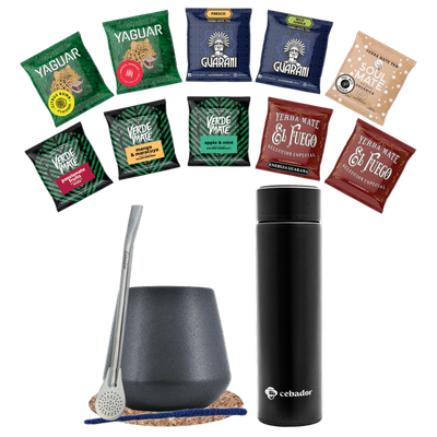 Set Yerba Mate 500g Mate Gourd 10x50g thermos