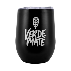 TermoLid – copo térmico para erva mate com tampa – Verde Mate (preto) – 350 ml