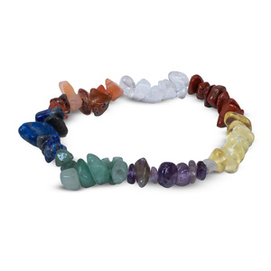 Conjunto de pedras dos chakras com pulseira – em caixa de presente