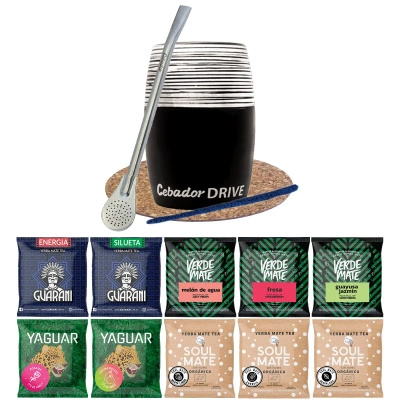 Set Yerba Verde Mate Green 10x50 Mate Cup Drive