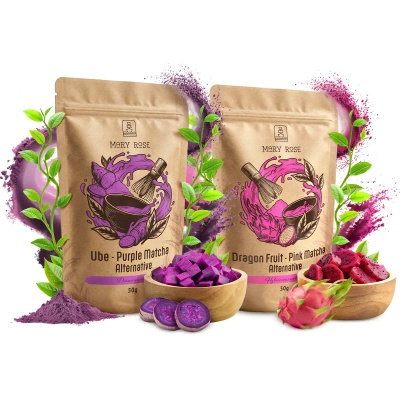 Conjunto de matchas coloridos: Pink Matcha + Purple Matcha