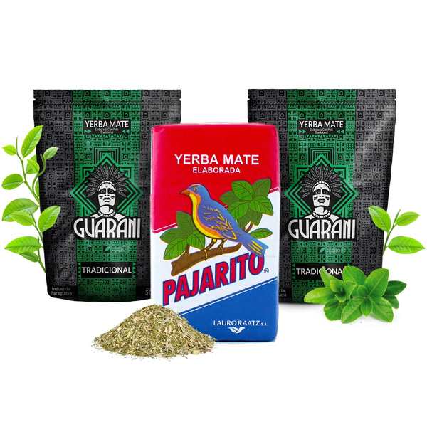 Conjuto de Erva Mate Elaborada: 2x Guarani + 1x Pajarito