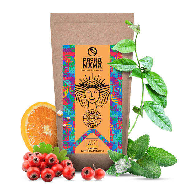 Conjuto de Guayusa Pachamama Citrus 100g + Calabaza + Bombilla