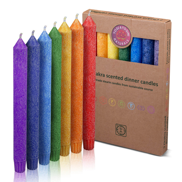 Velas altas perfumadas (grandes) - Sete Chakras