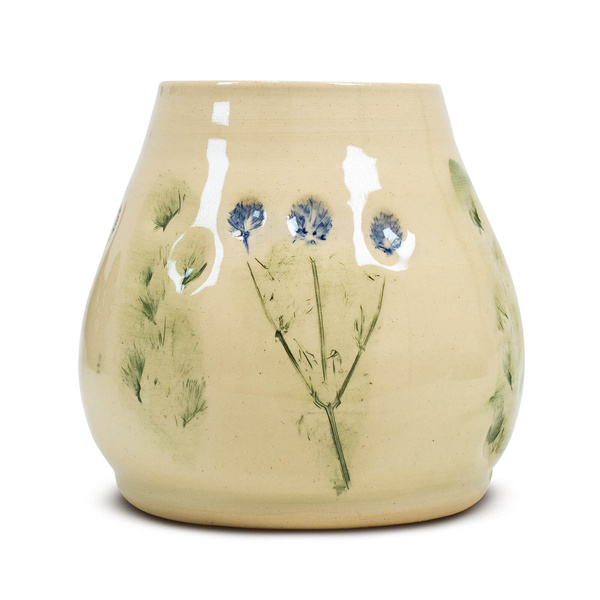 Calabaza de cerâmica Flora Blue 300 ml – Série Crater