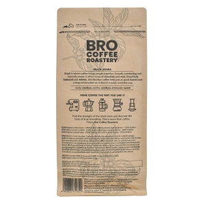 Bro Coffee Roastery – Café em grão inteiro Brazil Samba Premium 1kg