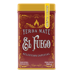 Yerbera – Lata metálica + El Fuego Menta Limon 0,5 kg