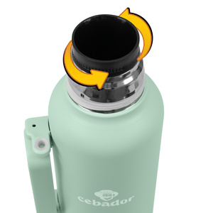 YerbaGo – Garrafa térmica com cuia e bombilla 1,3 L – pistache