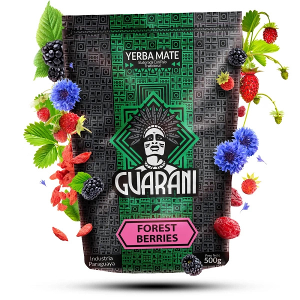 Conjunto de Erva Mate Guarani Frutos e Energético 2x500g