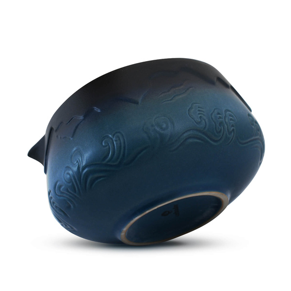 Matchawan – Taça de Matcha em cerâmica com bico – Mountain (azul)