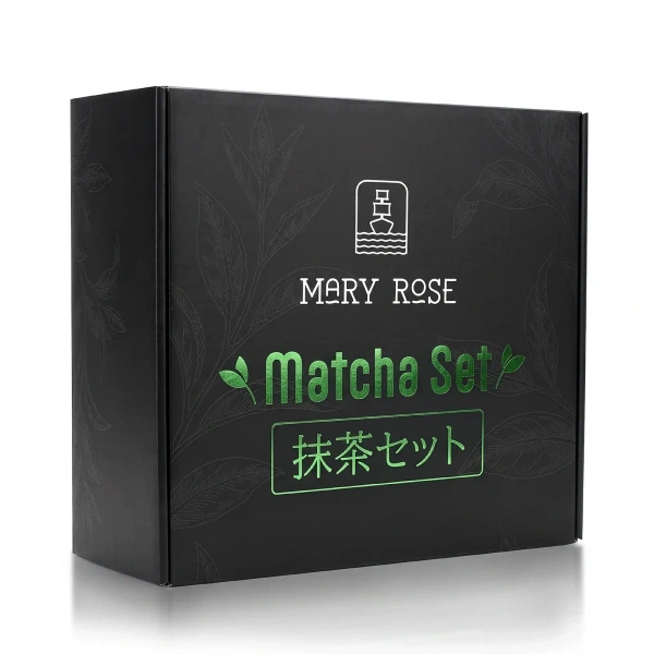 Conjunto-presente: matcha premium + matchawan + acessórios de bambu