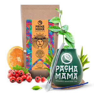 Conjuto de Guayusa Pachamama Citrus 100g + Calabaza + Bombilla