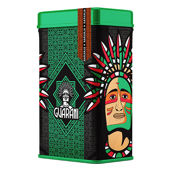 Yerbera – Lata metálica + Guarani Naranja 0,5 kg
