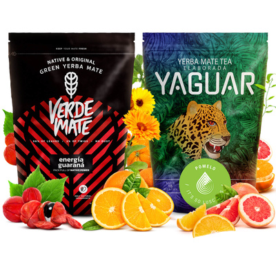 Conjuto de Erva Mate: Verde Mate + Yaguar 2x500g 1kg