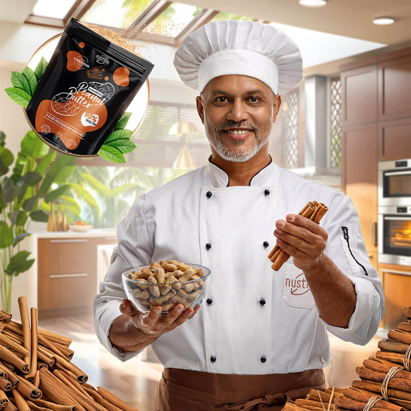 Nustino – Manteiga de amendoim em pó – Cinnamon (sem adição de açúcar) 400 g