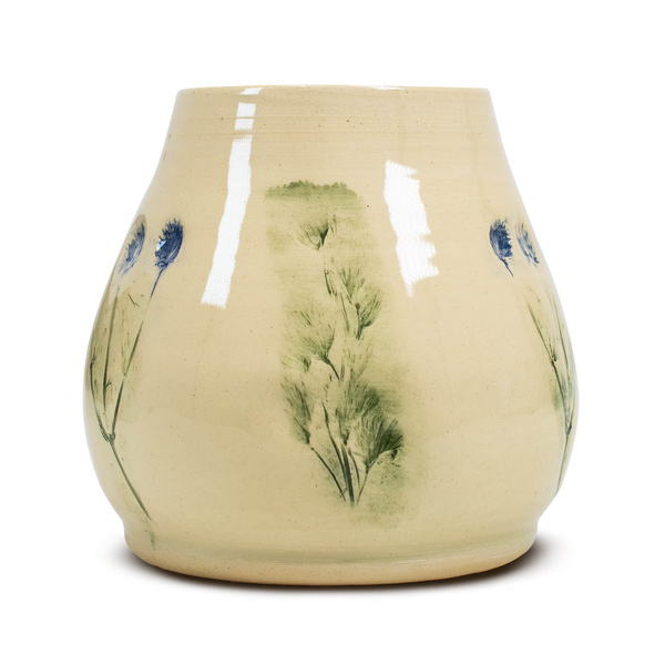 Calabaza de cerâmica Flora Blue 300 ml – Série Crater