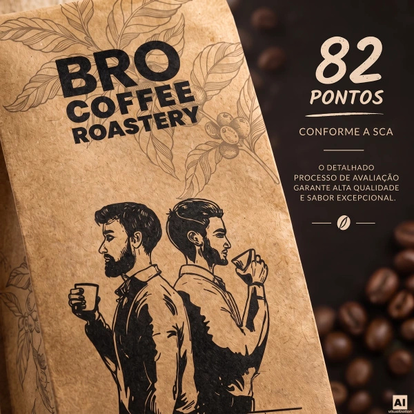 Bro Coffee Roastery – Café em grão inteiro Brazil Cerrado Premium 1 kg