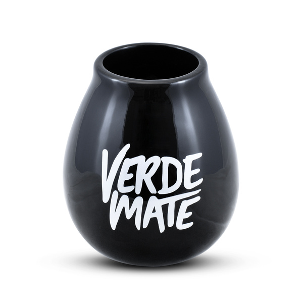 Cuia de cerâmica para mate com logótipo Verde Mate (preta) 350 ml