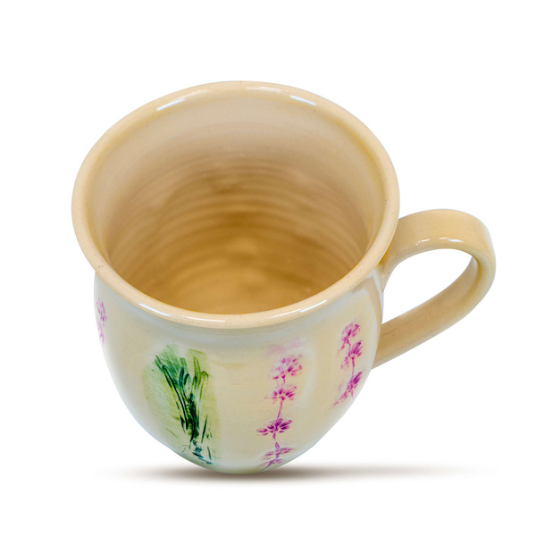 Caneca de cerâmica Flora Pink 350 ml – Série Crater