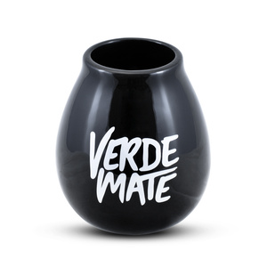 Cuia de cerâmica para mate com logótipo Verde Mate (preta) 350 ml