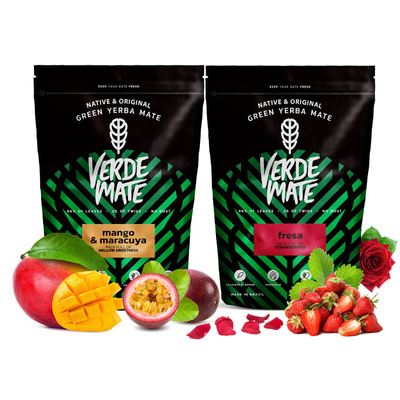 Yerba Verde Mate Mango Passion Fruit Strawberry 2x500g
