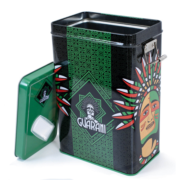 Yerbera – Lata metálica + Guarani Premium 0,5 kg