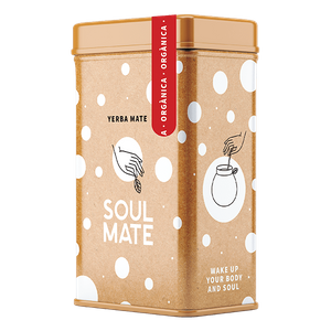 Yerbera – Lata metálica + Soul Mate Orgánica Elaborada 0,5 kg