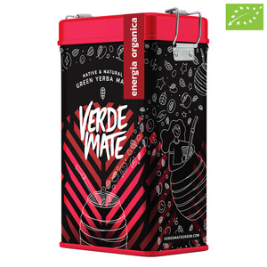 Yerbera – Lata metálica + Verde Mate Green Energia Organica 0,5 kg