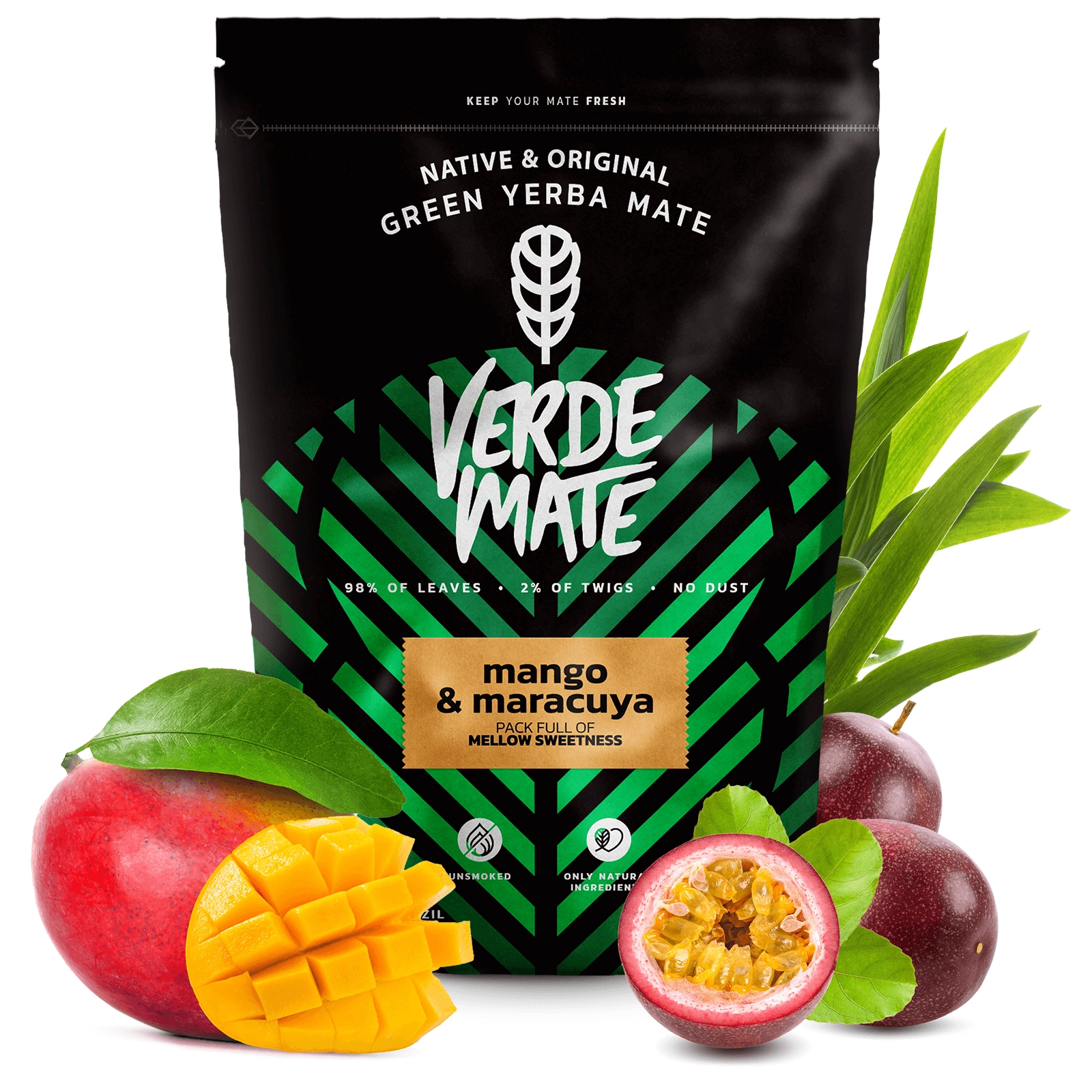 Verde Mate Green Mango & Maracuya - packaging