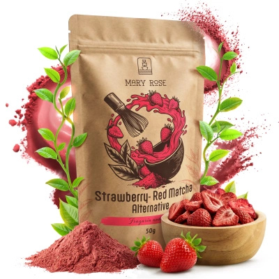 Mary Rose – Red Matcha Alternative – Morango (em pó) 50 g
